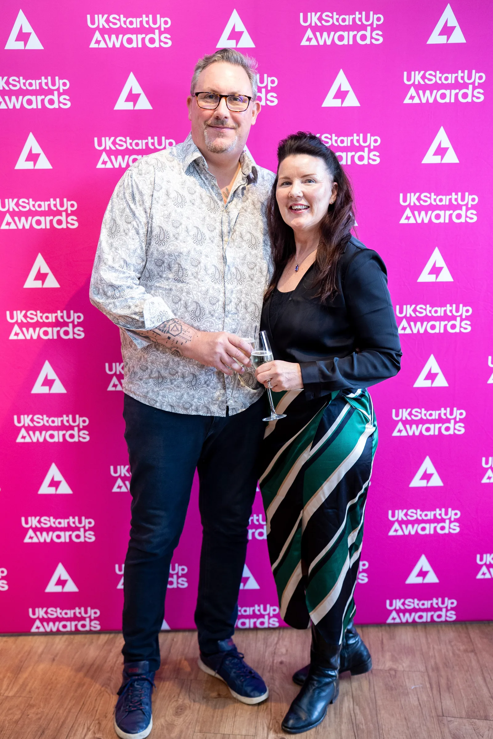 Paul and Tina Fox at the UK StartUp Awards evening